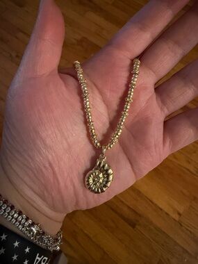 Gold Seashell Beaded Necklace